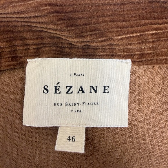 Sezane Clarine Midi Corduroy Skirt Organic Cotton in Caramel Brown EU 46 US 14 - Picture 7 of 8